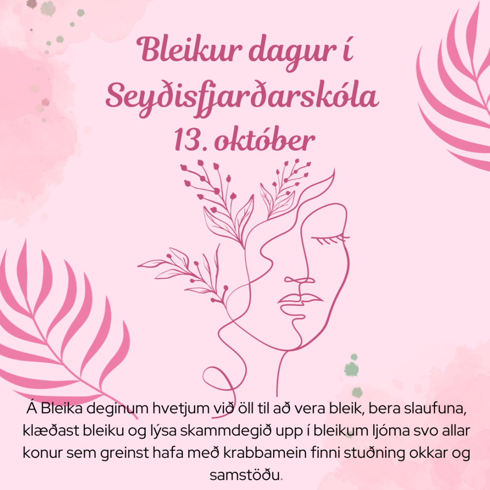 Bleikur dagur föstudaginn 13. október
