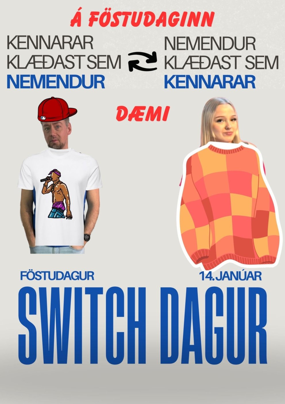 Switch dagur á morgun föstudag