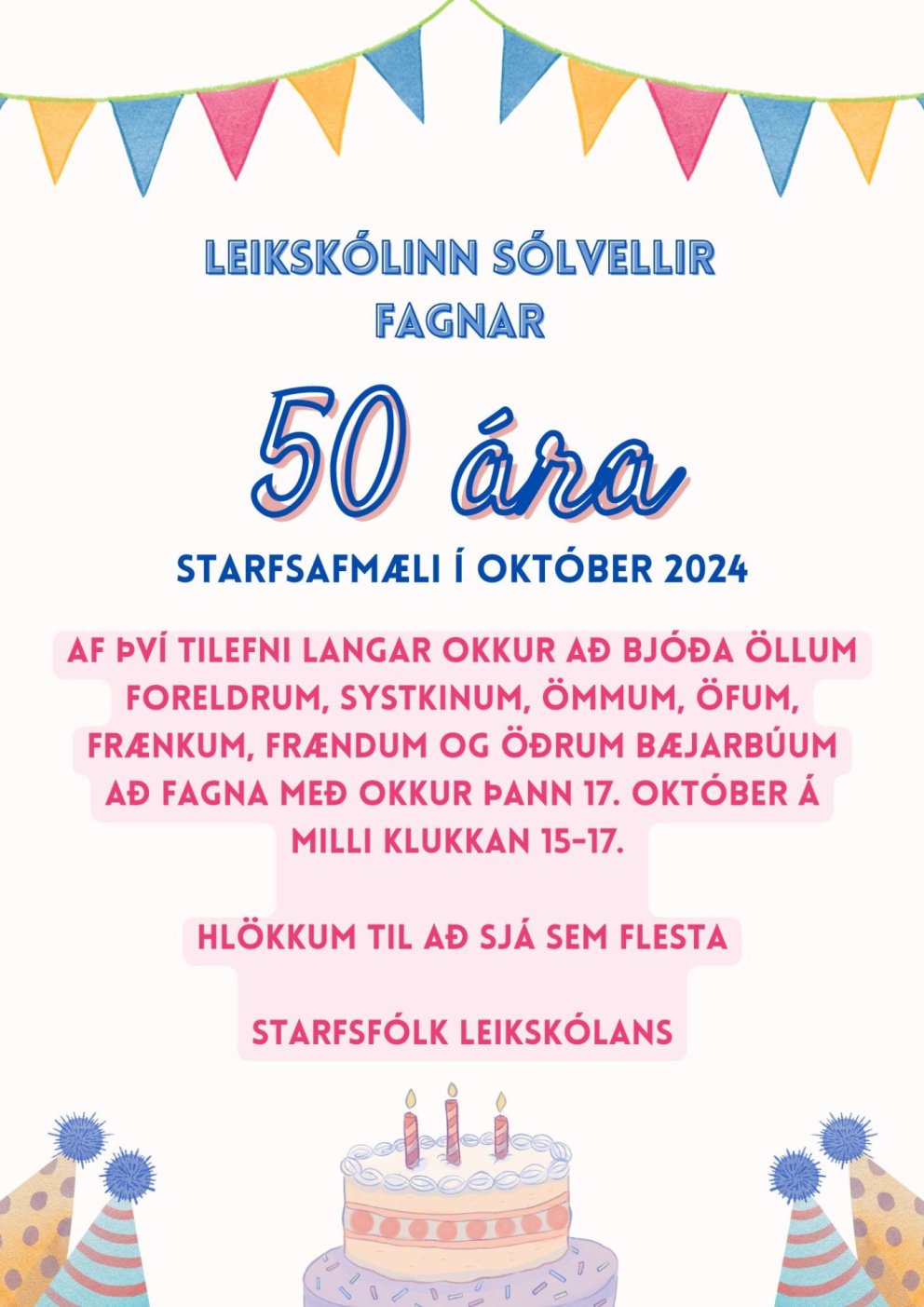 Afmæli leikskólans