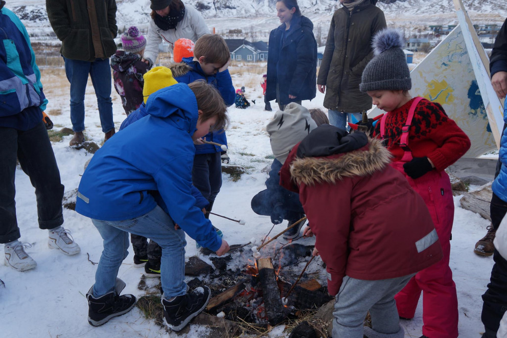 Heimsókn frá nemendum Lungaskólans