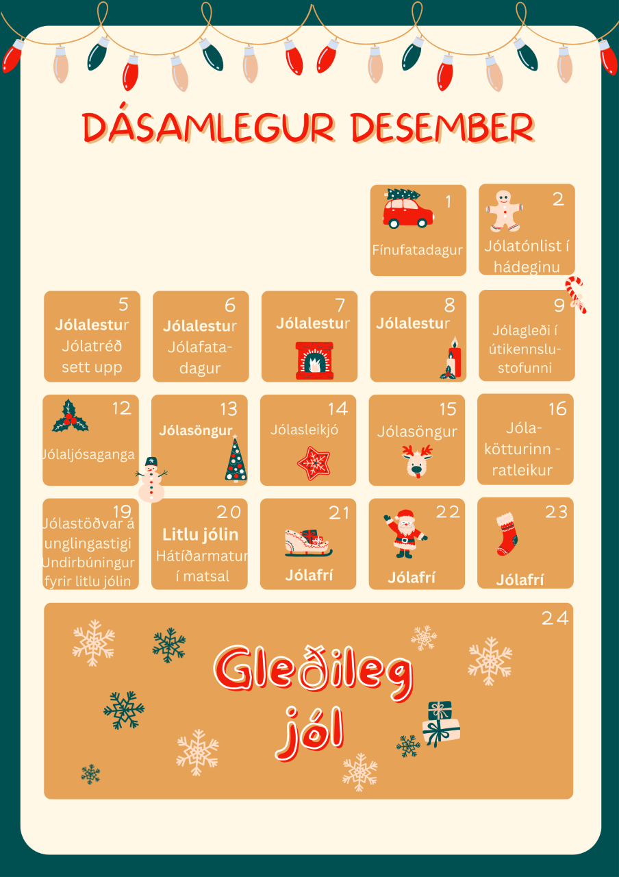 Aðventudagatal grunnskóladeildar