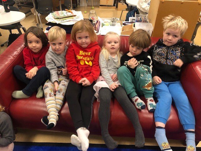 Heimsókn frá skólahópi leikskóladeildar