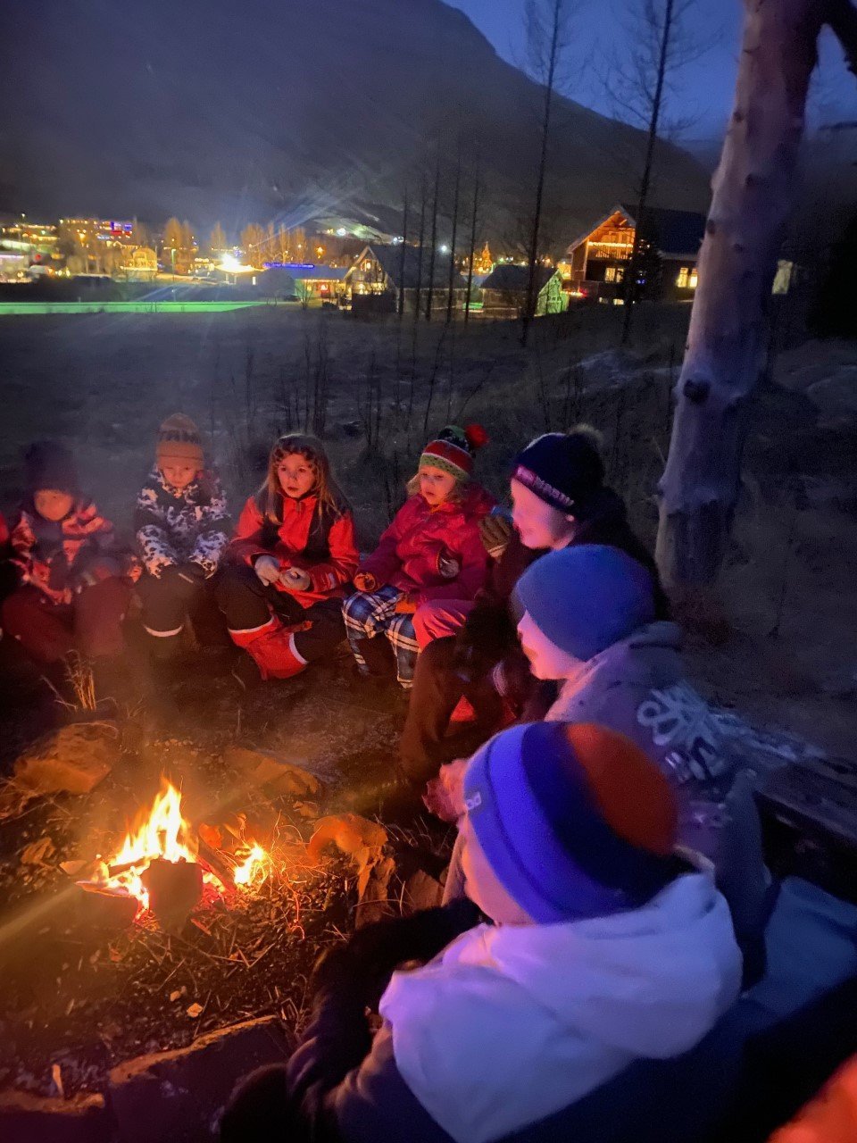 Jólakósý í útikennslustofunni