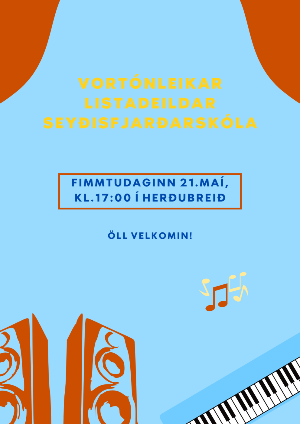 Vortónleikar listadeildar Seyðisfjarðarskóla