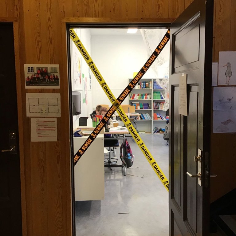 5.og 6. bekkur skreytir fyrir hrekkjavöku