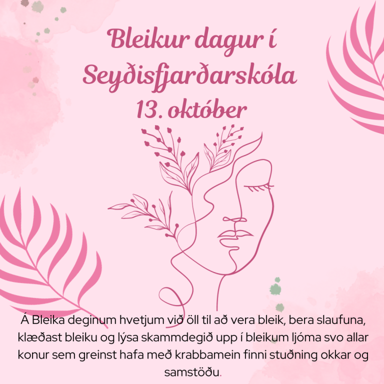 Bleikur dagur föstudaginn 13. október