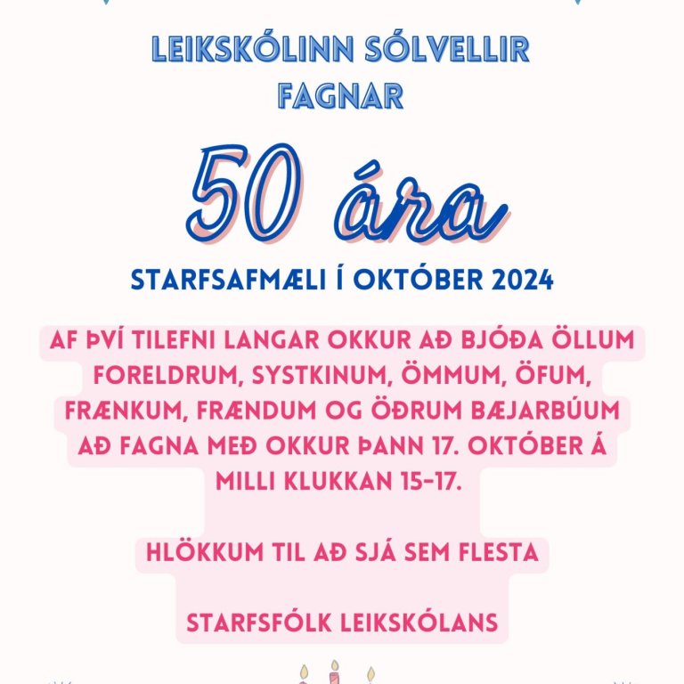 Afmæli leikskólans