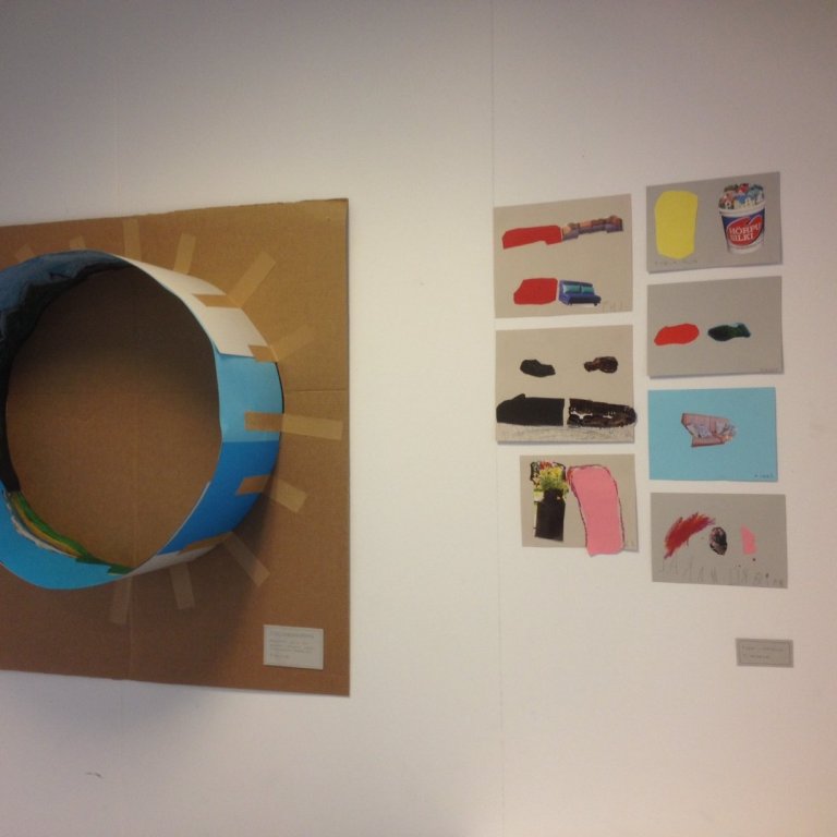 Sýning á myndverkum 1. bekkjar