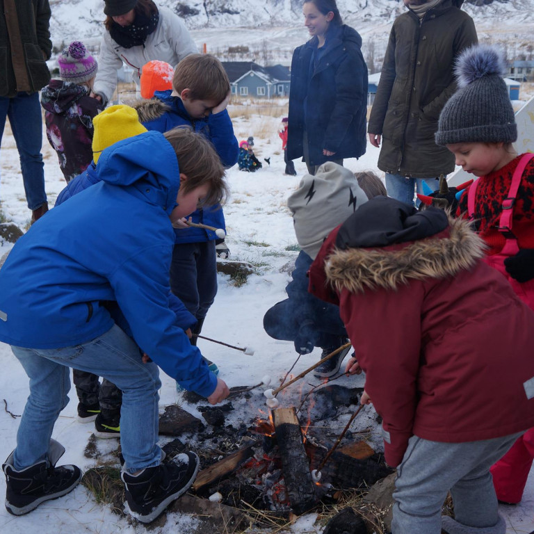 Heimsókn frá nemendum Lungaskólans