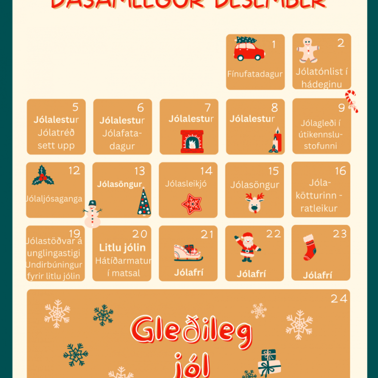 Aðventudagatal grunnskóladeildar