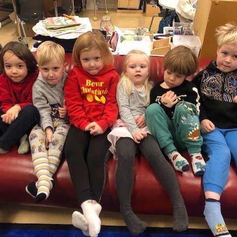 Heimsókn frá skólahópi leikskóladeildar