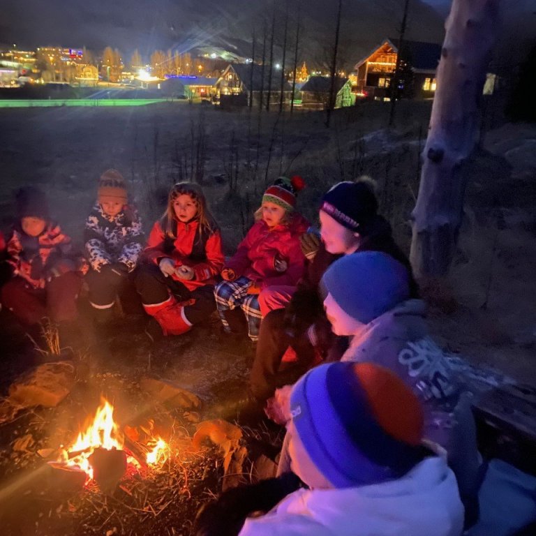 Jólakósý í útikennslustofunni