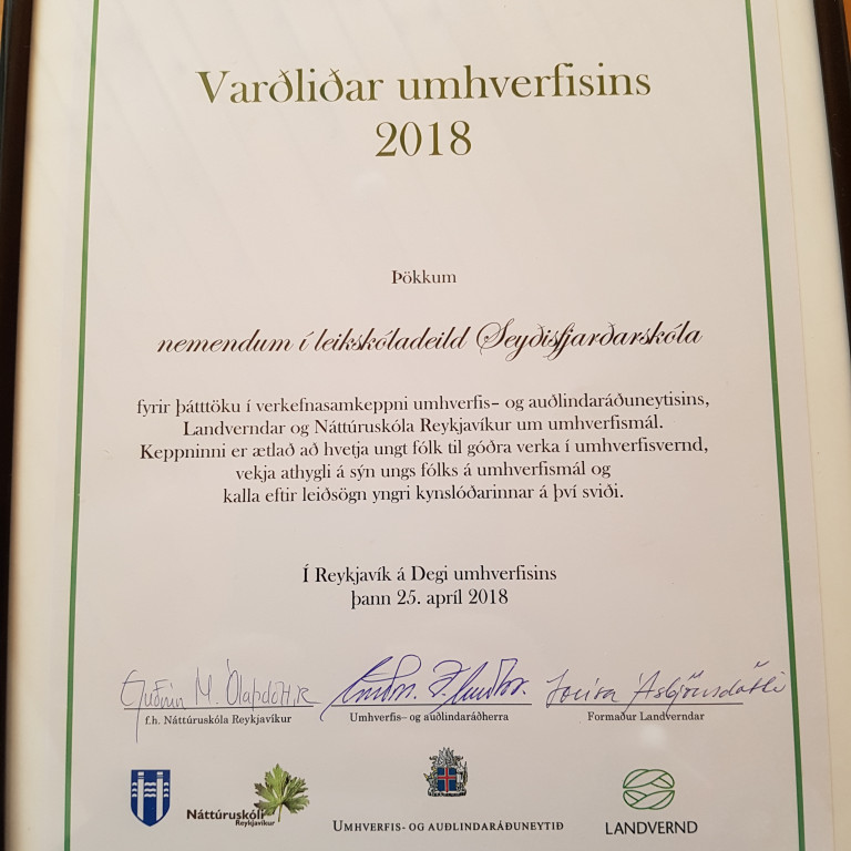 Umhverfisvernd í leikskóladeild Seyðisfjarðarskóla