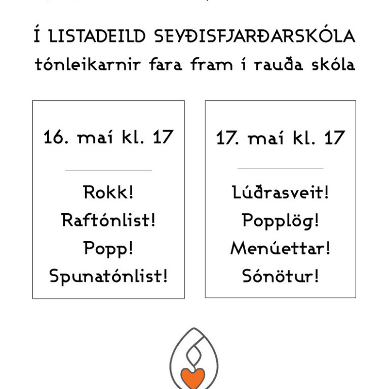 Vortónleikar í listadeild Seyðisfjarðarskóla